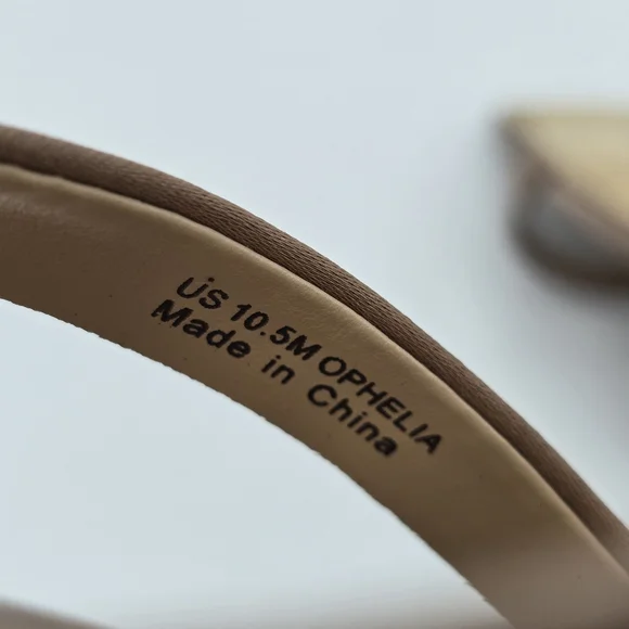 NWOT Sam Edelman Ophelia Heeled Ankle Strap Sandals, Soft Praline, Women's 10.5 - Picture 11 of 16